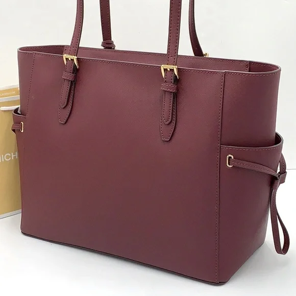 MICHAEL KORS GILLY LARGE DRAWSTRING TOTE OXBLOOD COLOR - Picture 9 of 16